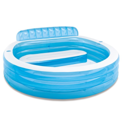 INTEX  nafukovací rodinný bazén se sedátkem a opěradlem