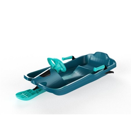 Boby dětské řiditelné s volantem Skibob SKIPPER titan modrá